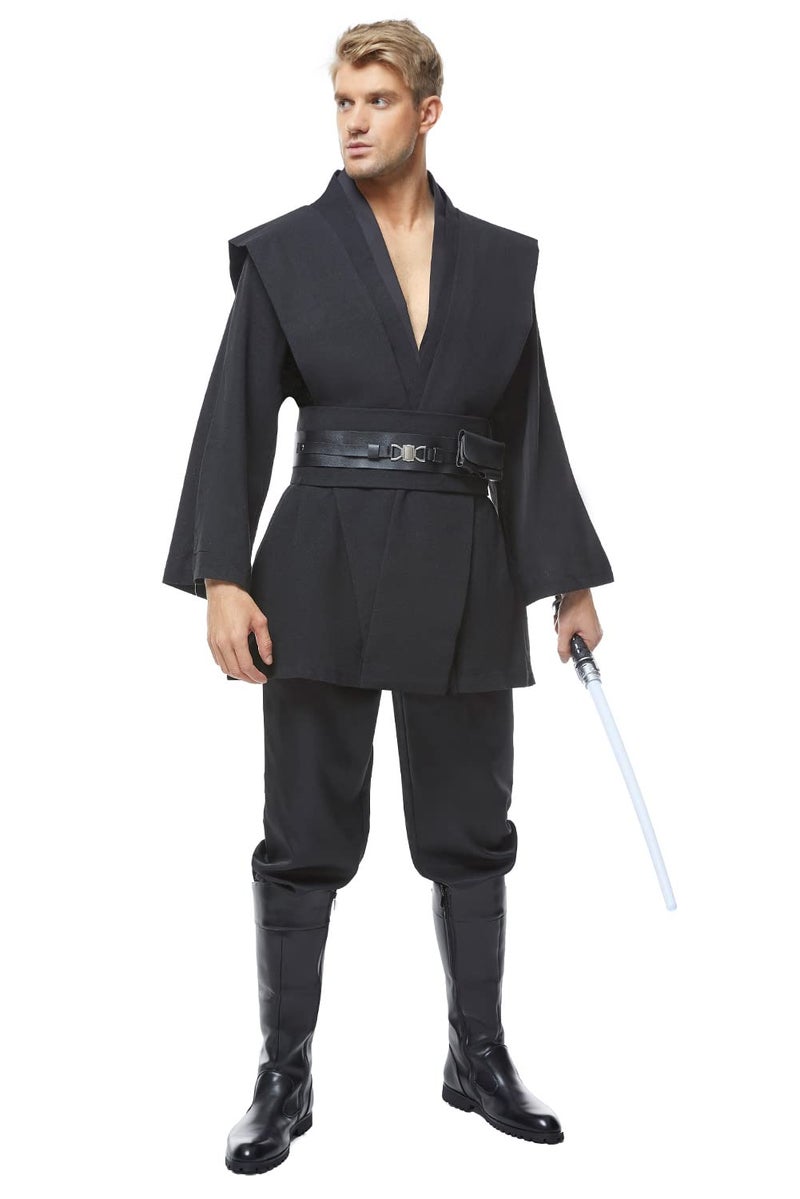 Cosplaysky Men's Tunic Cosplay Costume Adults Outfits Halloween Robe Hooded Uniform - Image 3